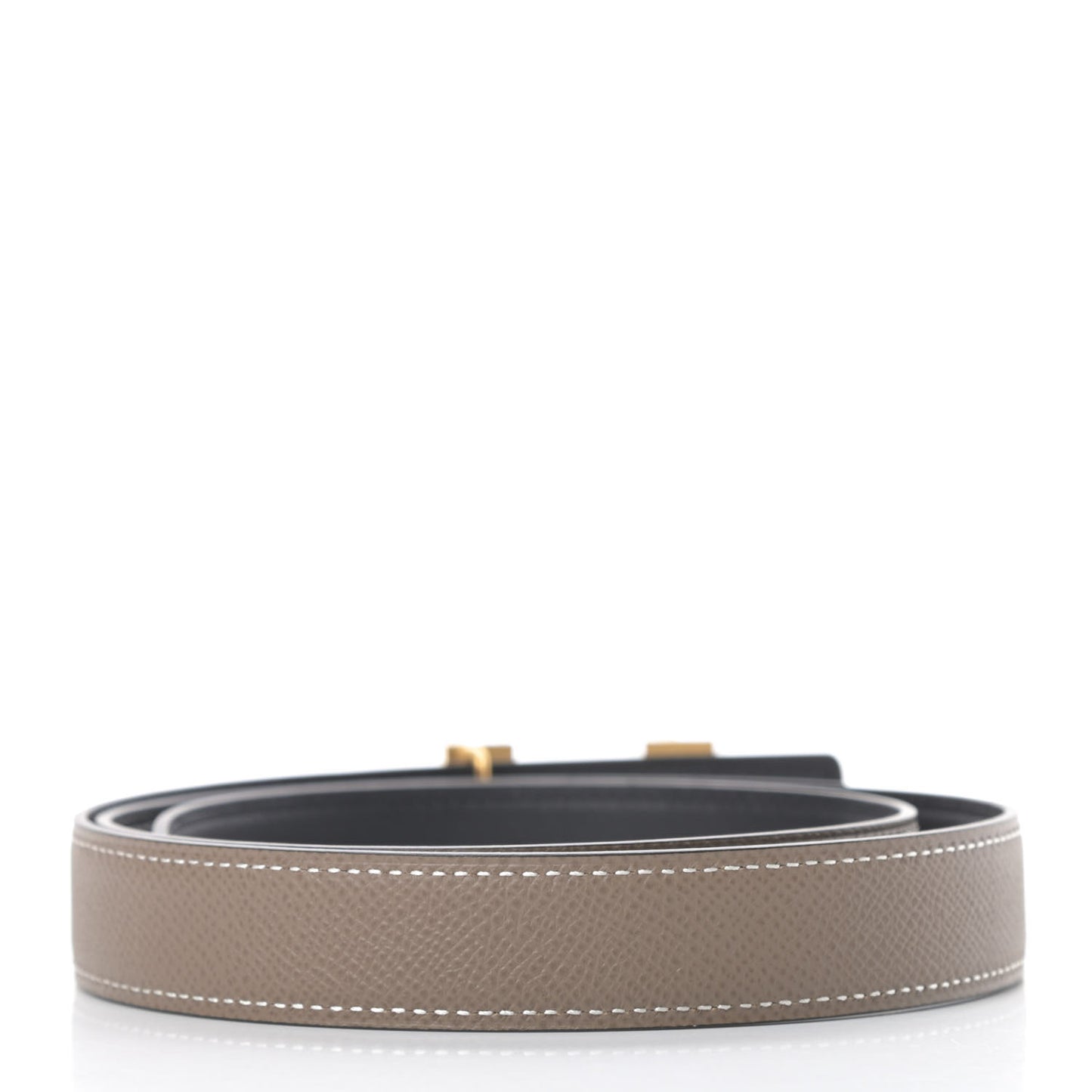 Swift Epsom 24mm Mini Constance H Belt 85 Black Etoupe