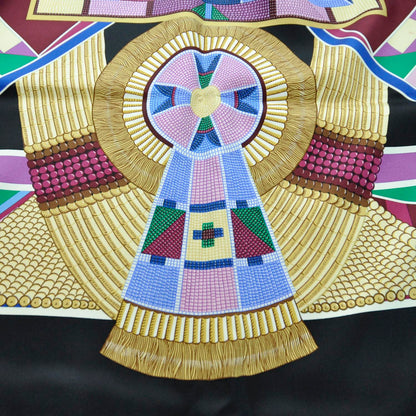 Hermes Silk L'Art Indien des Plaines Scarf 90 4 of 10