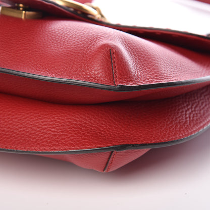 Gucci Cellarius Calfskin Feline GG Marmont Flap Shoulder Bag Vulcanic Red 9 of 9