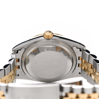 Rolex Stainless Steel 18K Yellow Gold 36mm Oyster Perpetual Datejust Watch White Roman 16233 4 of 5