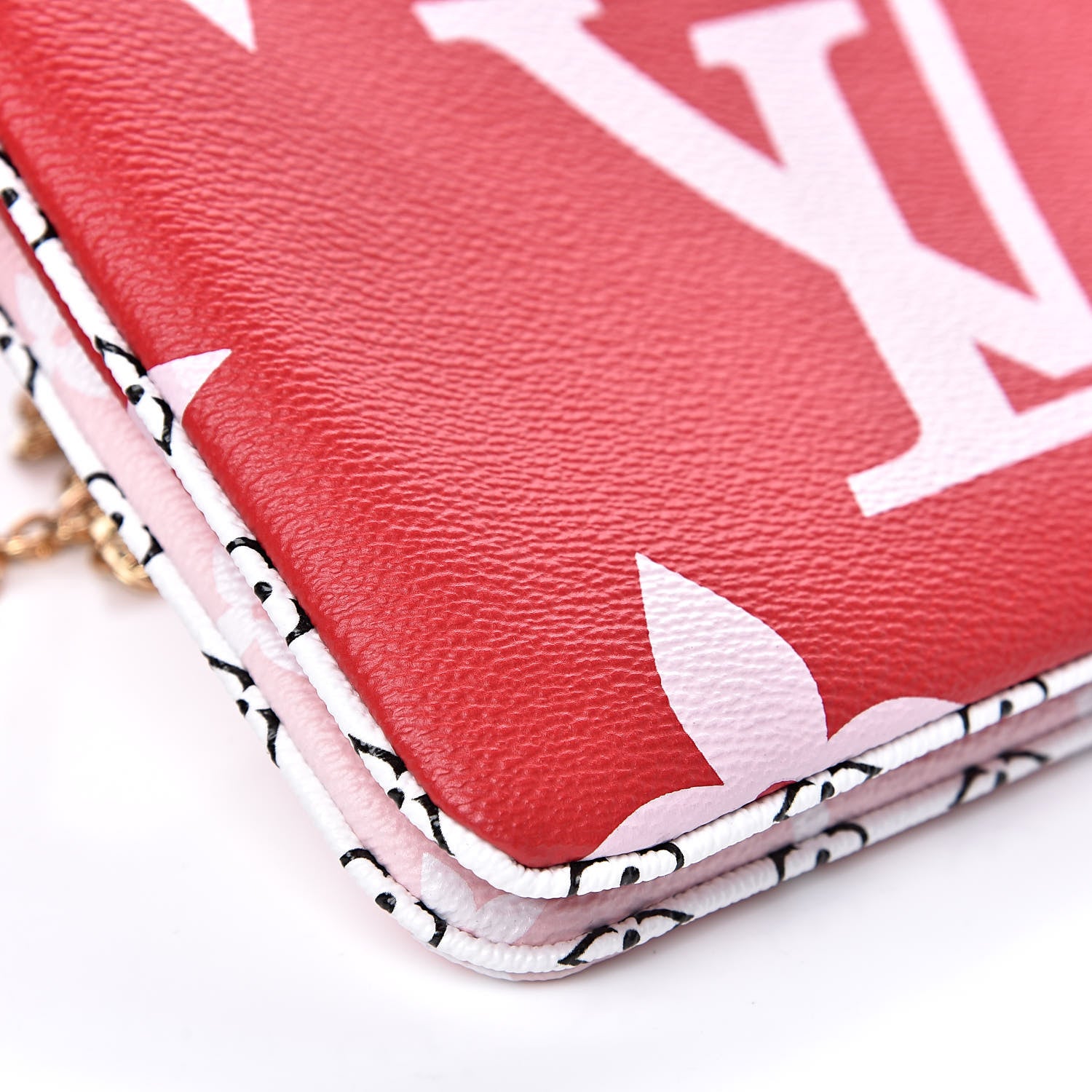 Louis Vuitton Monogram Giant Double Zip Pochette Rouge 8 of 10