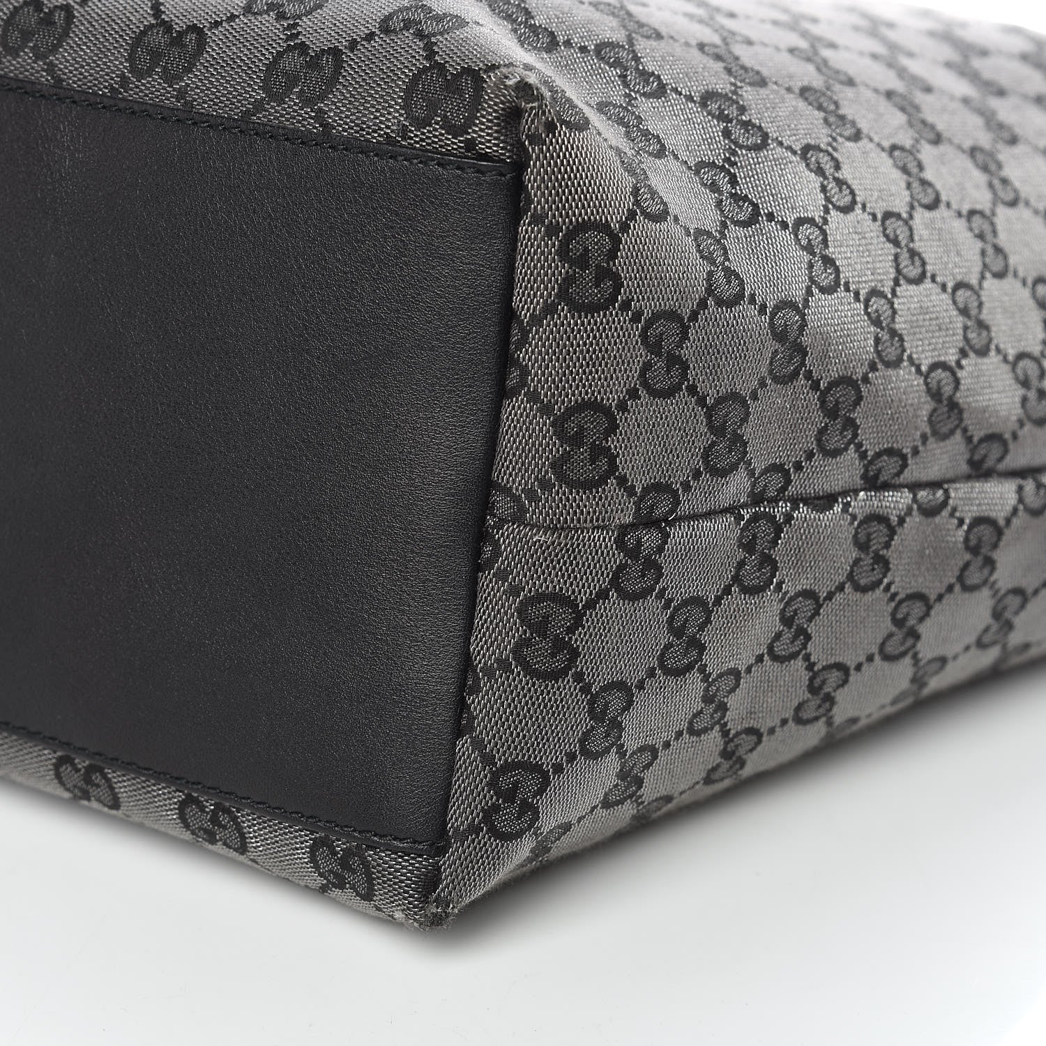 Gucci Metallic Monogram XL Shopper Tote Black 9 of 11