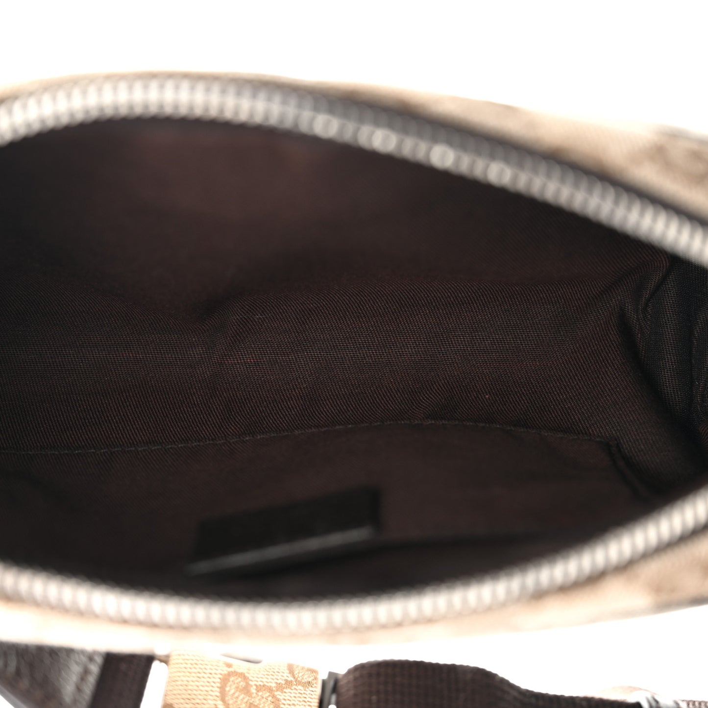Monogram Dollar Calfskin Belt Bag Beige Ebony Testa di Moro Marrone Scuro