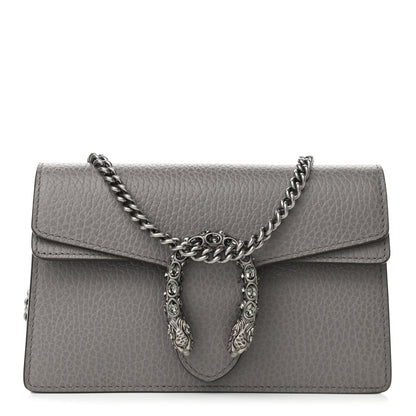 Gucci Dollar Calfskin Crystal Super Mini Dionysus Shoulder Bag Dusty Grey Black Diamond 1 of 9