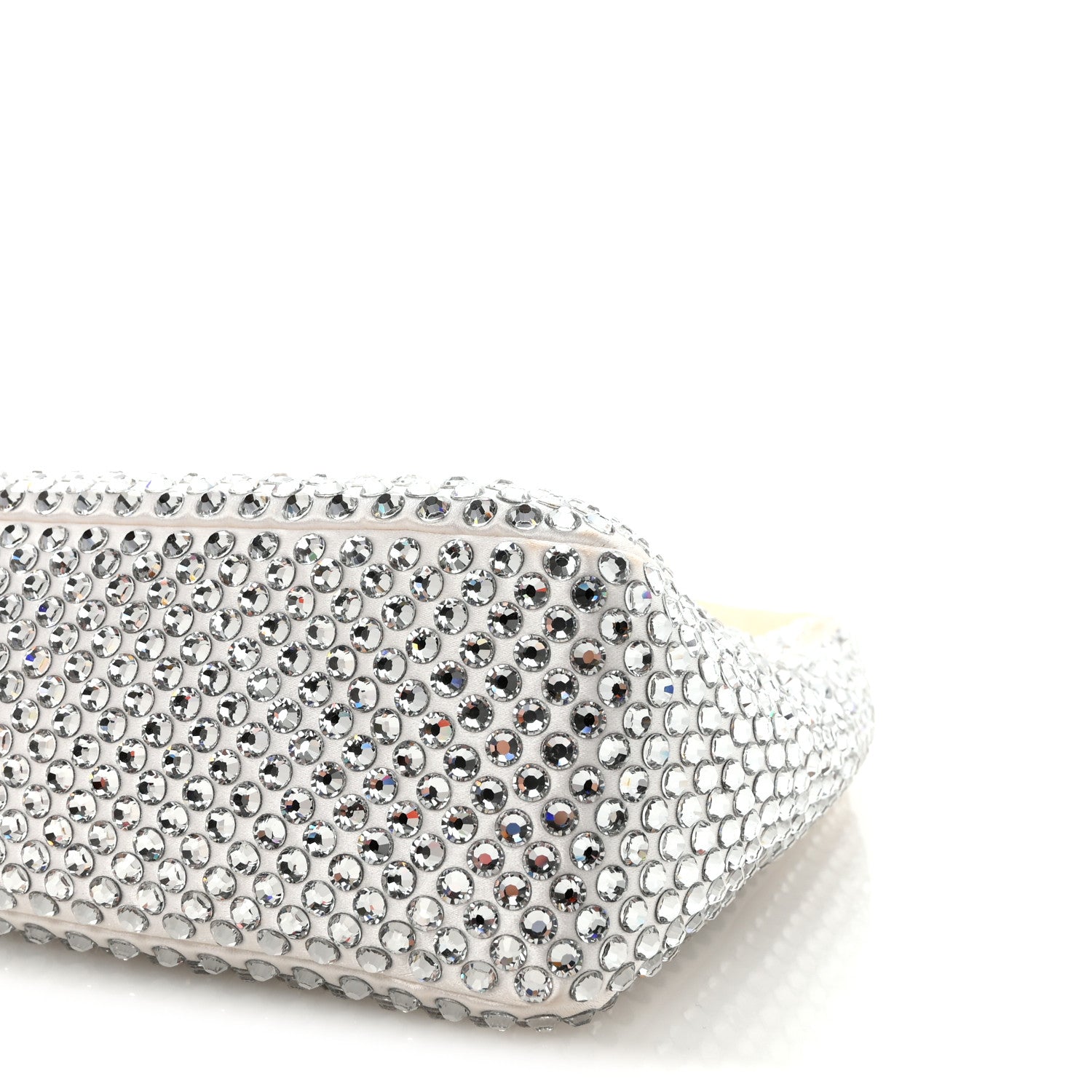 Prada Satin Crystal Mini Re-Edition 2000 Bag White 9 of 9