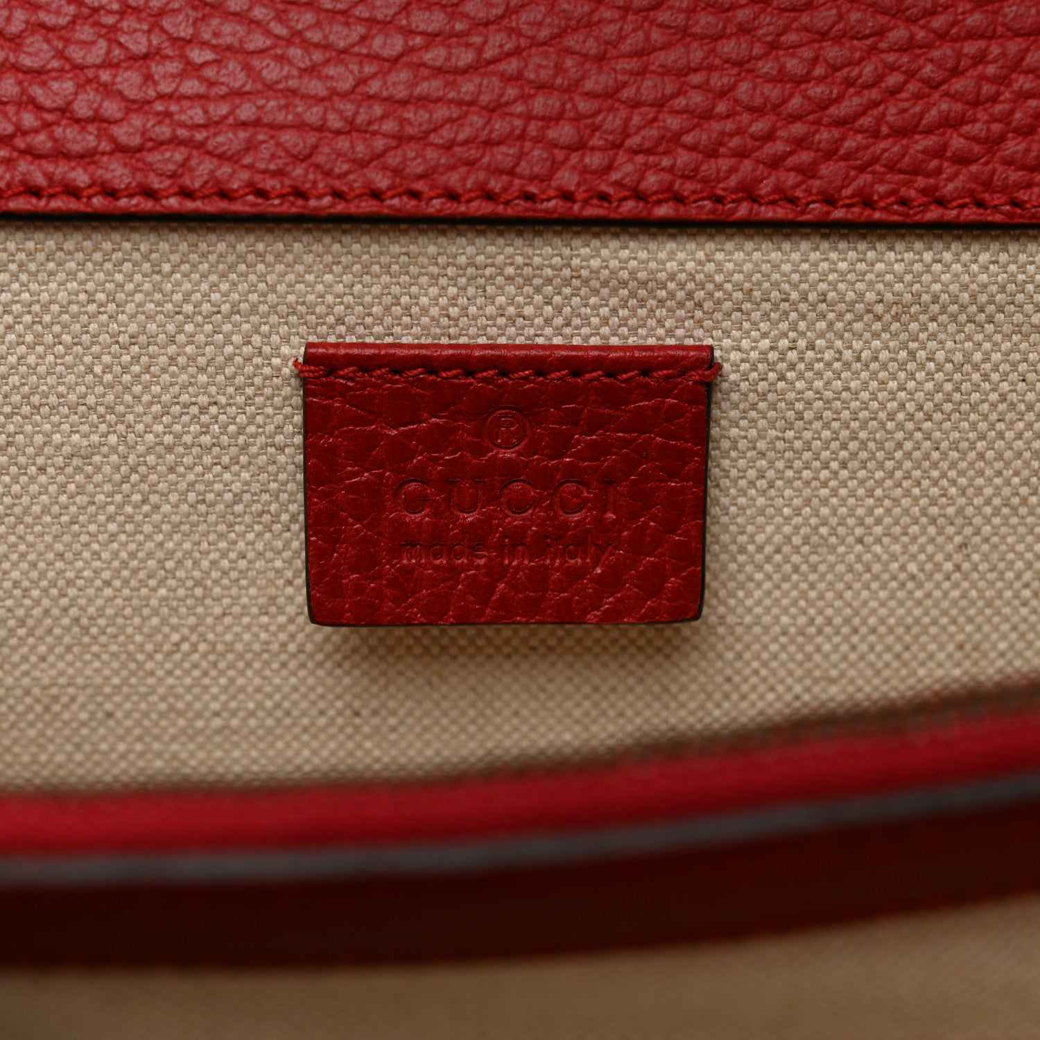 Gucci Dollar Calfskin Swarovski Crystal Small Dionysus Shoulder Bag Hibiscus Red 7 of 11