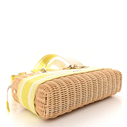 Christian Dior Wicker Oblique Dioriviera Medium Lady D-Joy Bag Natural Fluorescent Yellow 4 of 11