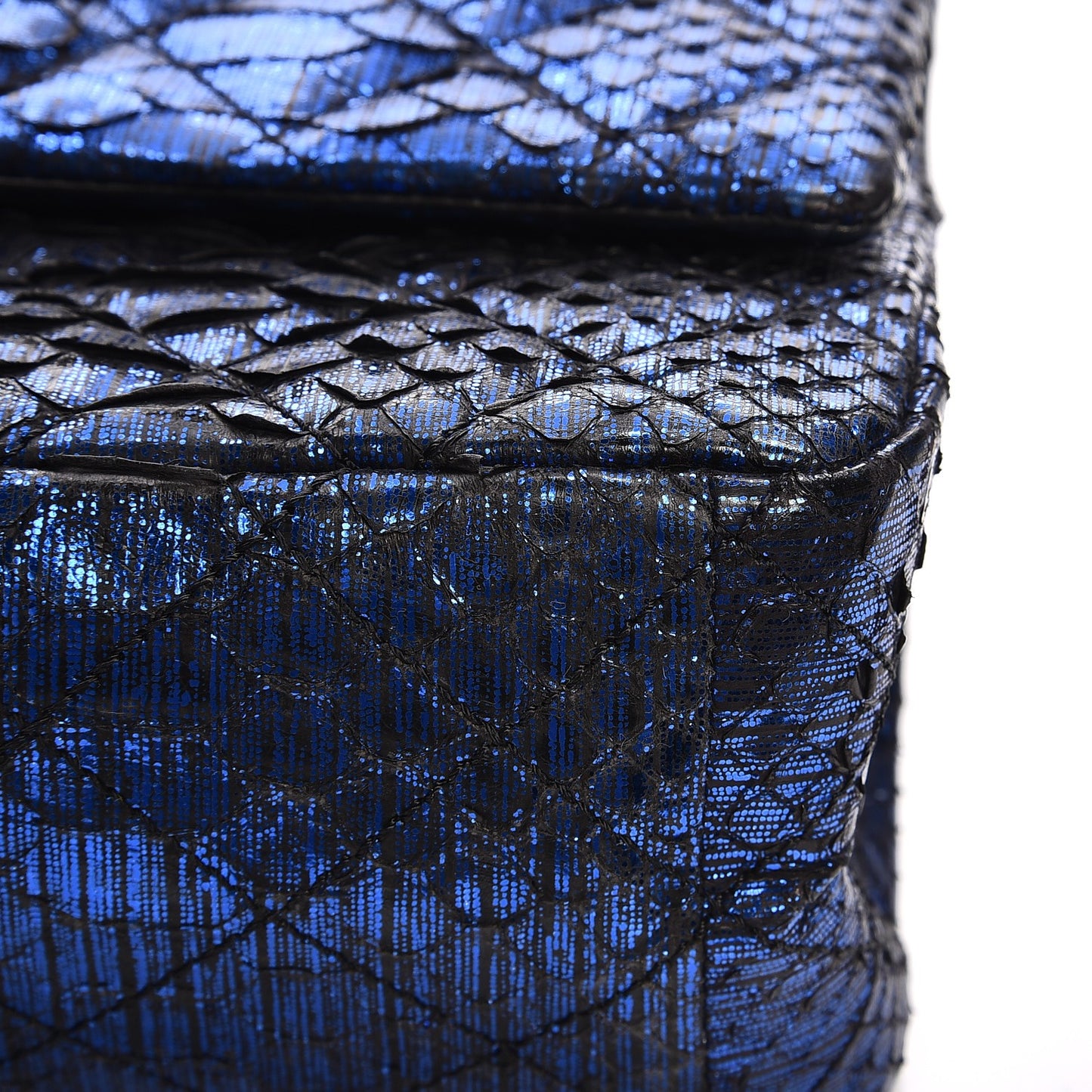 Metallic Python Quilted 2.55 Reissue 226 Flap Blue