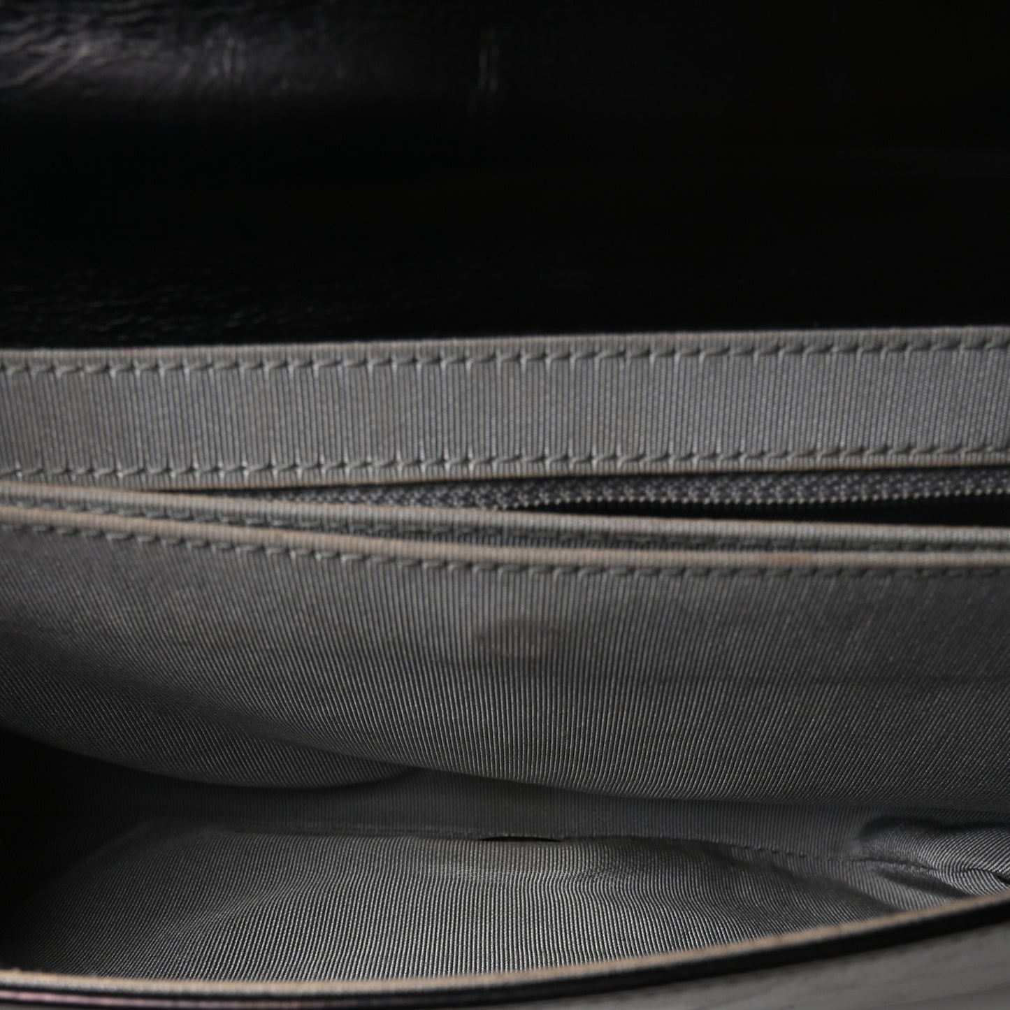 Glazed Calfskin Quilted Medium Korean Garden Flap Black