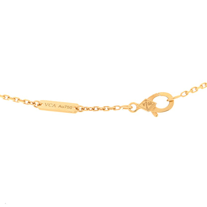Van Cleef & Arpels 18K Yellow Gold Black Onyx Vintage Alhambra Pendant Necklace 4 of 5