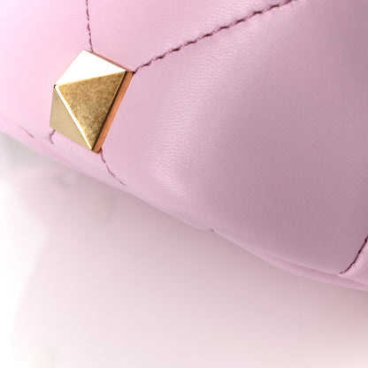 Valentino Garavani Nappa Mini Roman Stud The Handle Bag Pink Borealis 9 of 9
