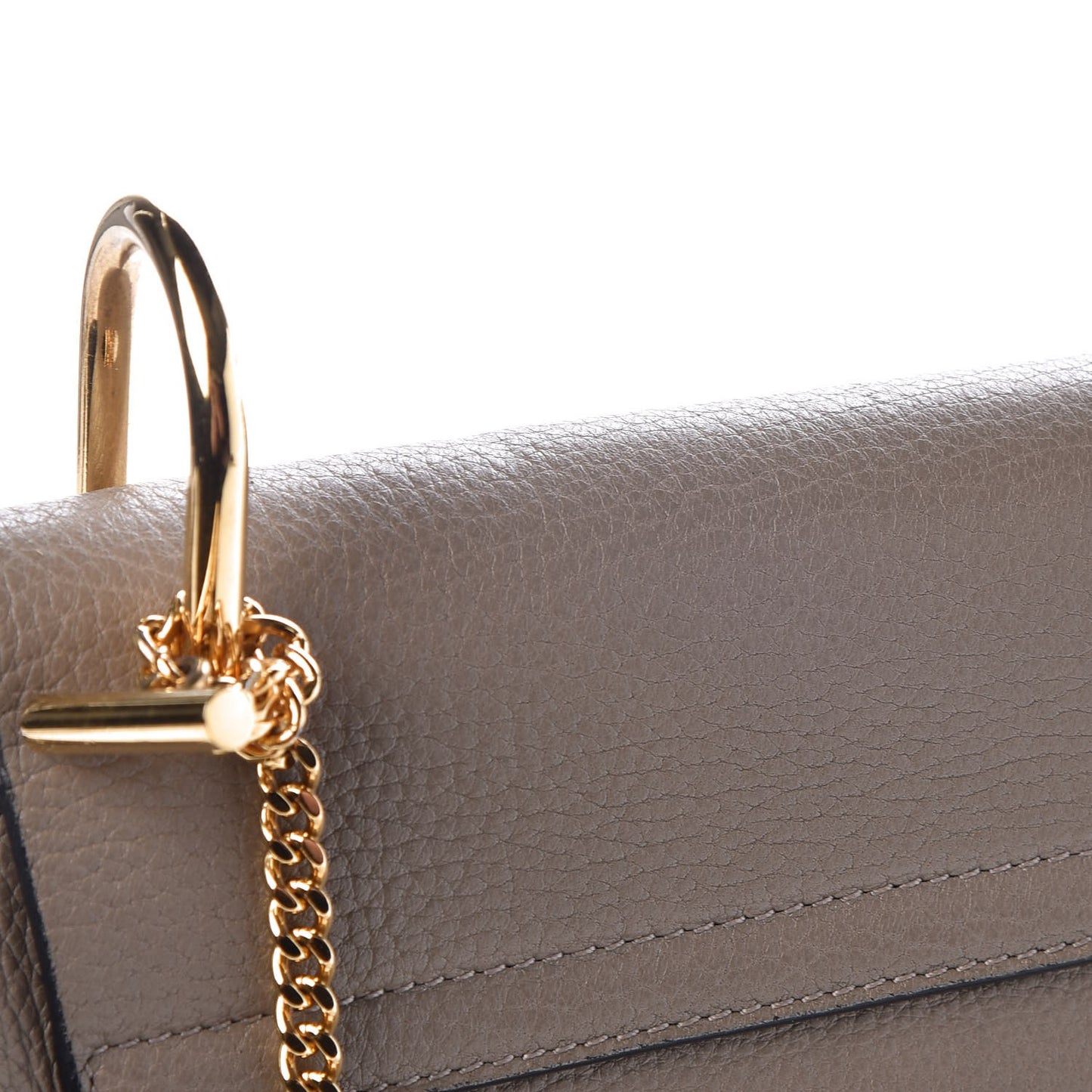 Grained Lambskin Drew Shoulder Bag Motty Grey