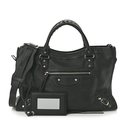 Balenciaga Vibrato Calfskin Classic Silver Hardware City Black 3 of 11