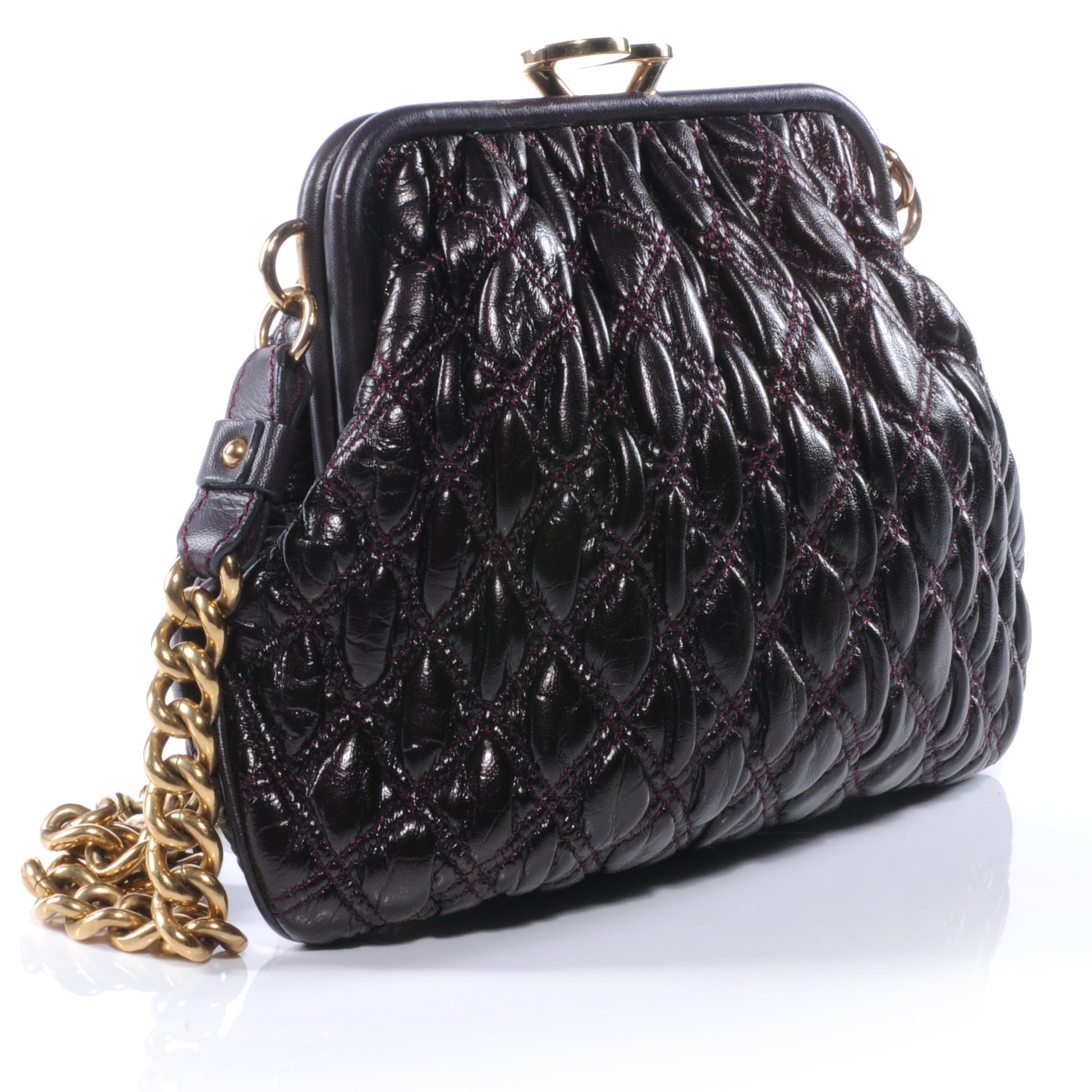 Marc Jacobs Quilted Elastic Little Stam Plum 3 of 8