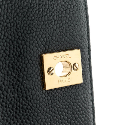 Chanel Caviar Quilted Jumbo Kelly Flap Black 7 of 13