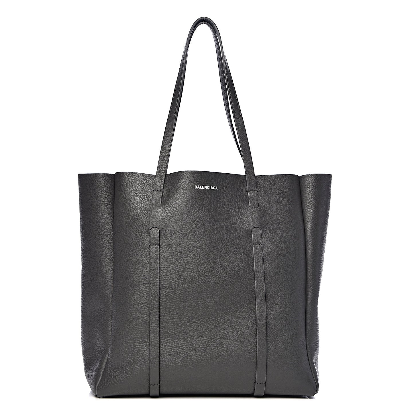 Veau Baltimore Double Sided Small Everyday Tote Gris Fossile Black