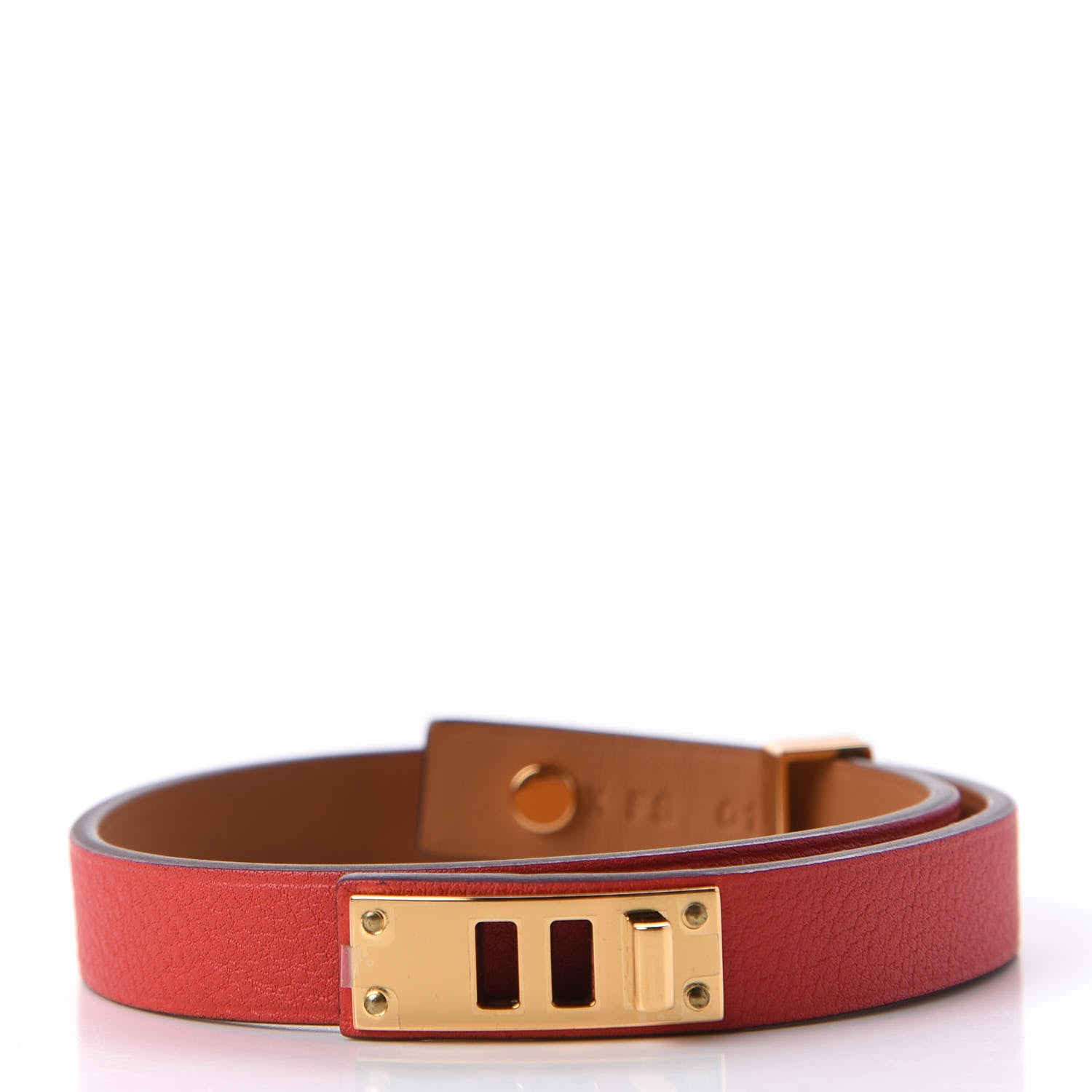 Hermes Swift Mini Dog Double Tour Bracelet T2 Rouge Tomate 8 of 9