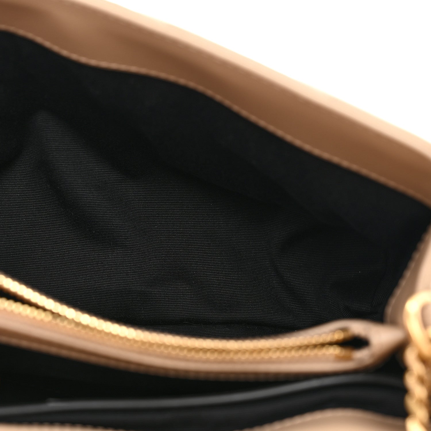 Saint Laurent Calfskin Y Quilted Monogram Small Loulou Chain Satchel Dark Beige 6 of 11