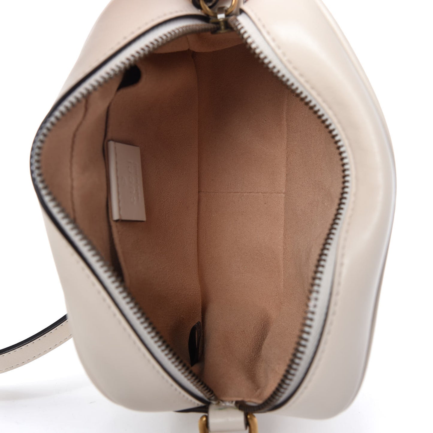 Calfskin Matelasse Mini GG Marmont Chain Shoulder Bag White