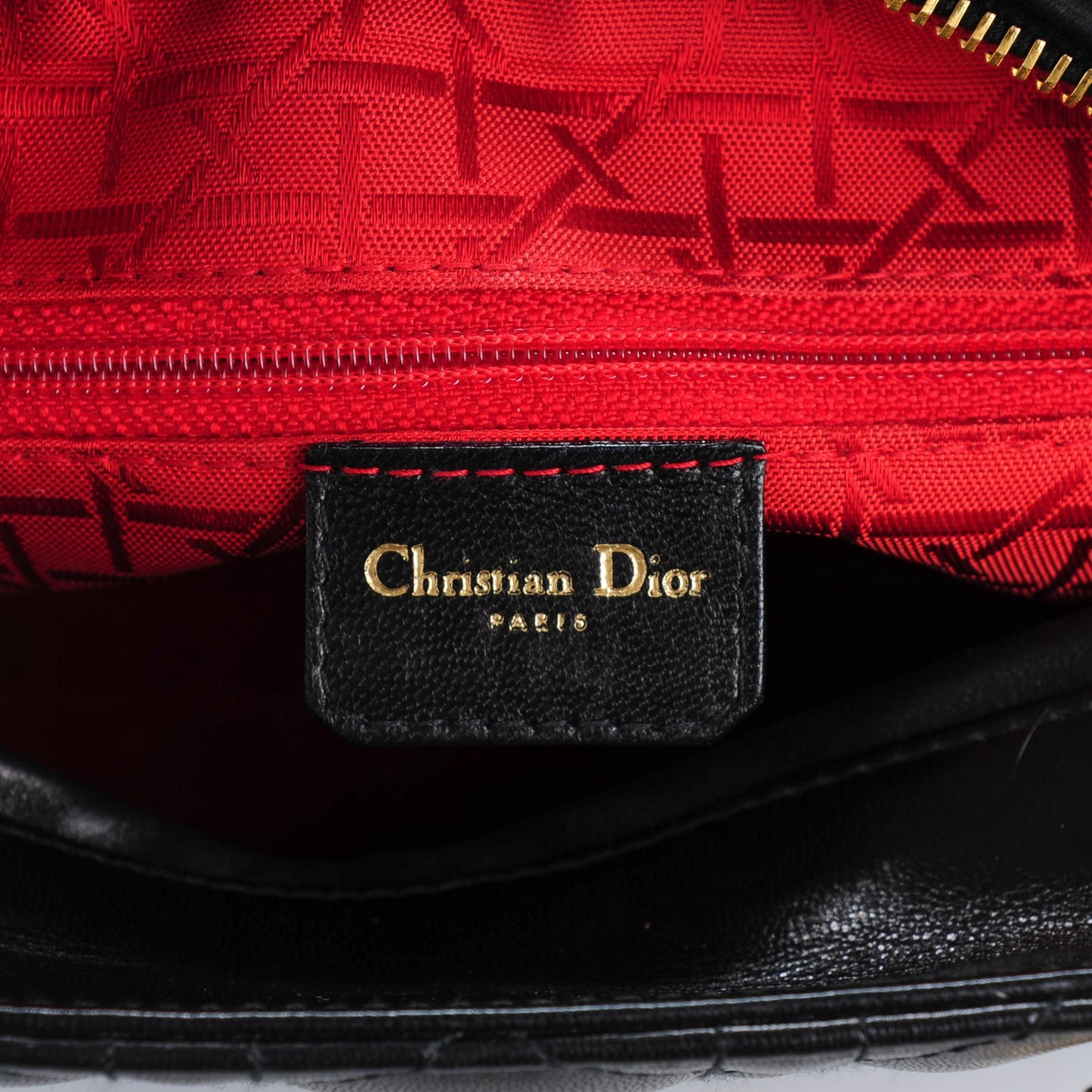 Lambskin Cannage Medium Lady Dior Black