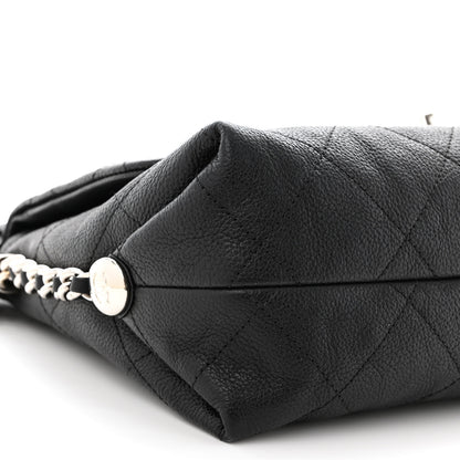 Chanel Grained Calfskin Stitched Small Braided With Style Flap Black 9 of 12