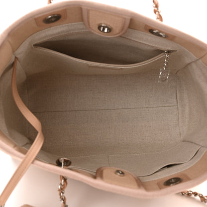 Chanel Mixed Fibers Small Deauville Tote Beige 5 of 10