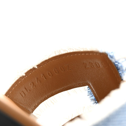 Hermes Denim Oran Fringe Sandals 36 Bleu Clair 9 of 10