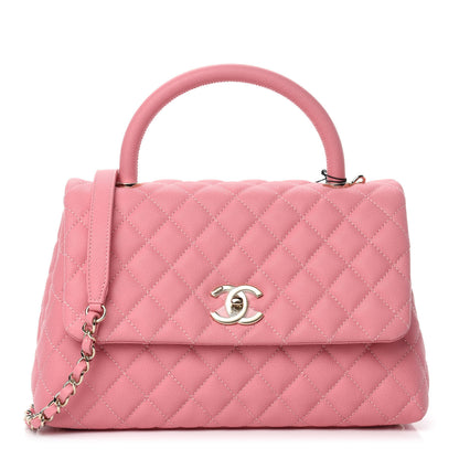 Chanel Caviar Quilted Small Coco Handle Flap Pink 1 of 10