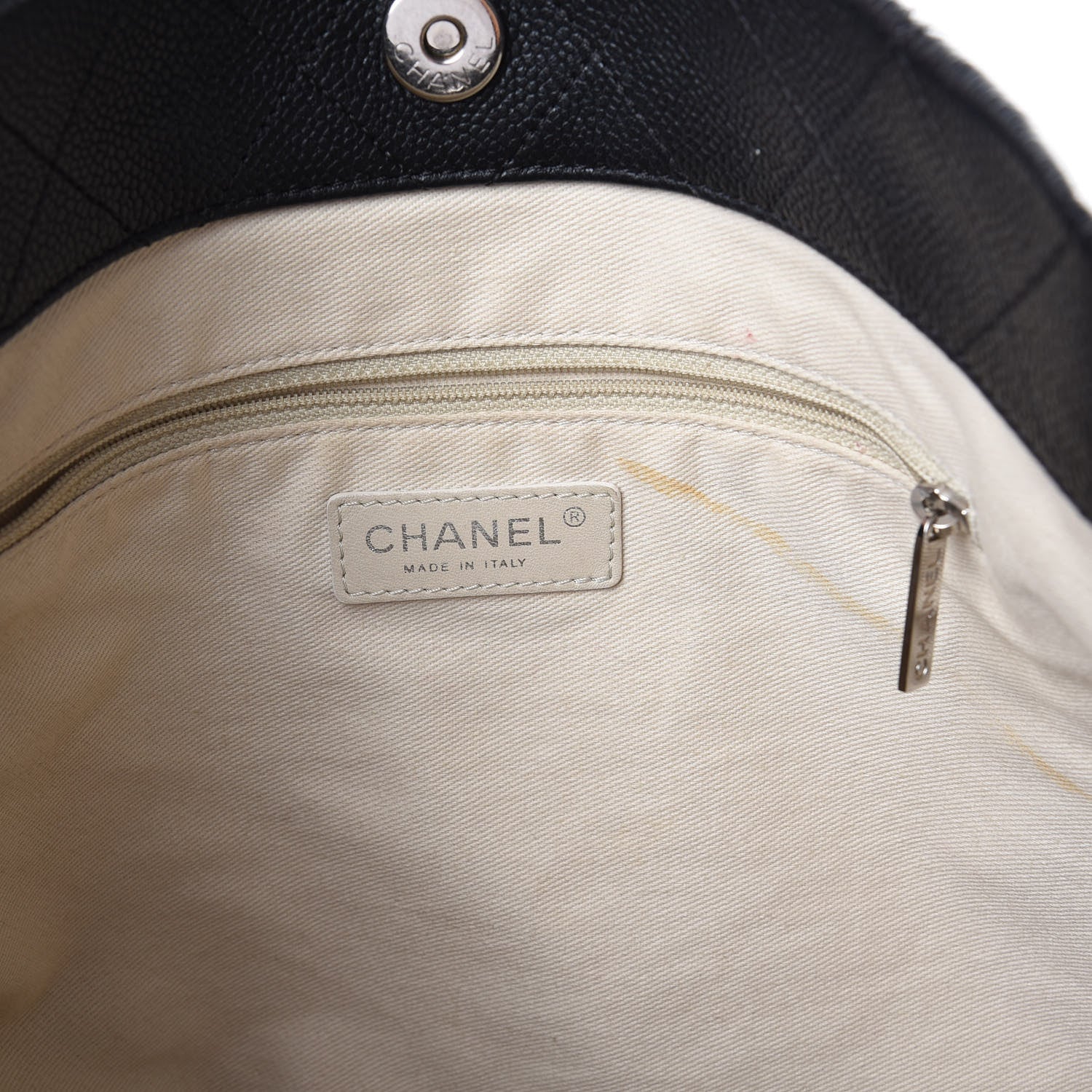 Chanel Caviar Stitched Medium CC Pocket Hobo Black 9 of 10