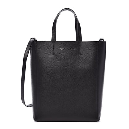 Celine Grained Calfskin Small Vertical Cabas Black 1 of 10