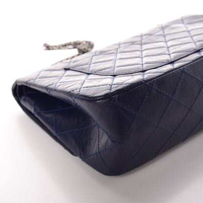 Chanel Aged Calfskin Quilted 2.55 Reissue 227 Flap Navy Blue 12 of 12