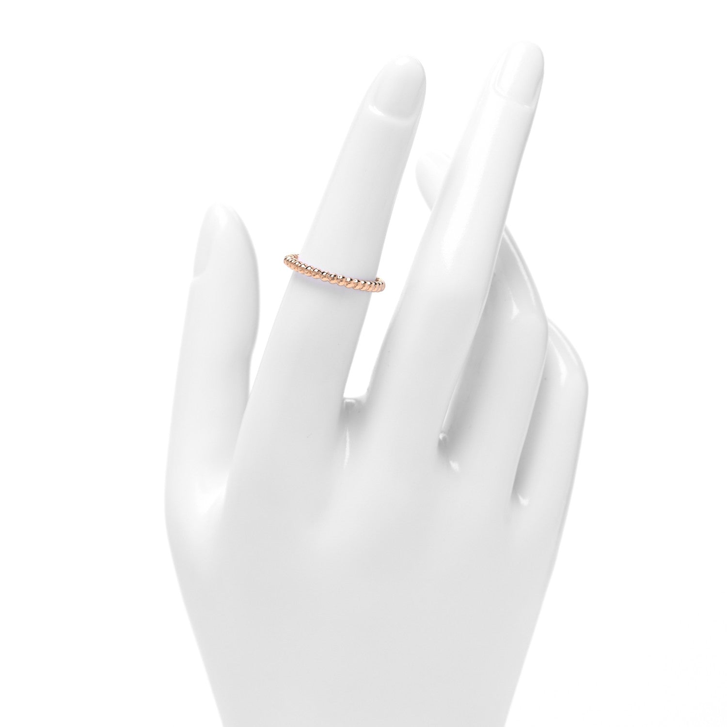 Van Cleef & Arpels 18K Rose Gold Small Perlee Ring 51 5.75 2 of 5