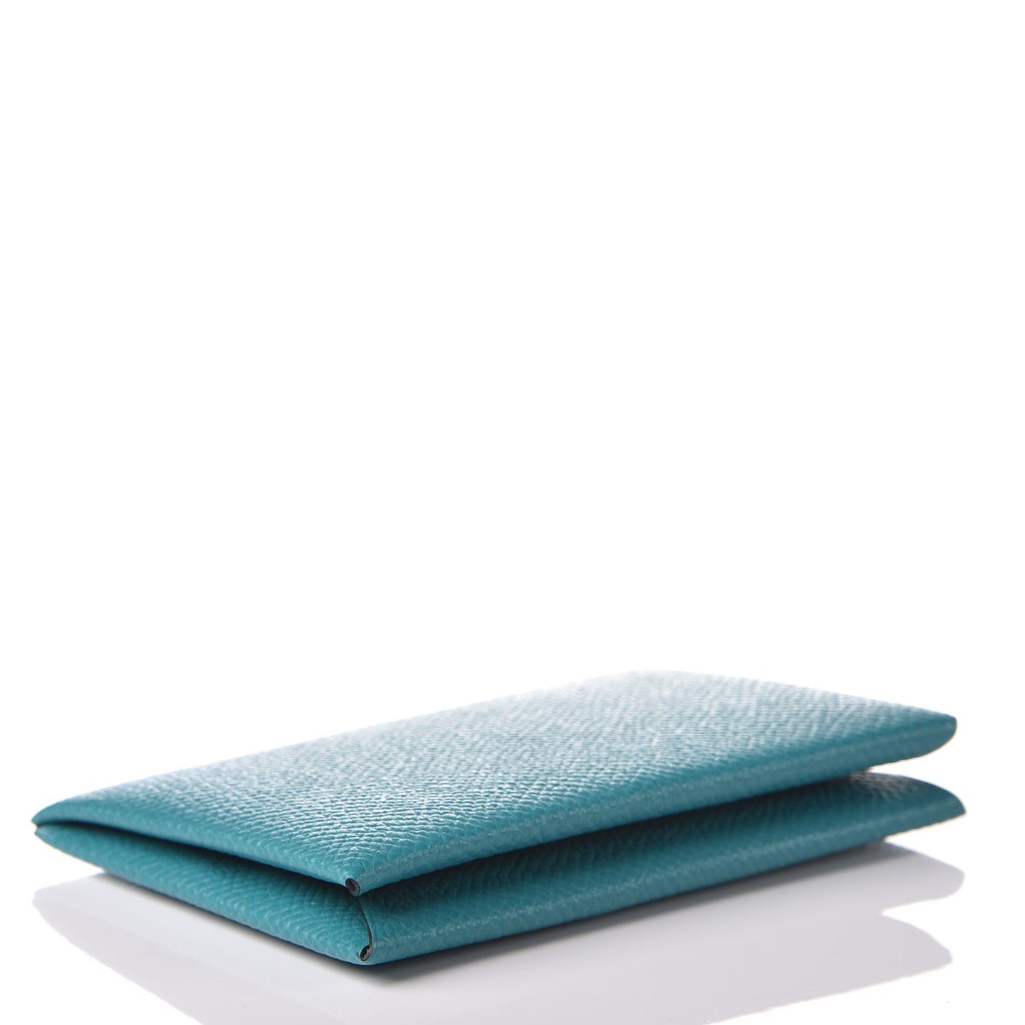 Epsom Calvi Card Case Bleu Paon