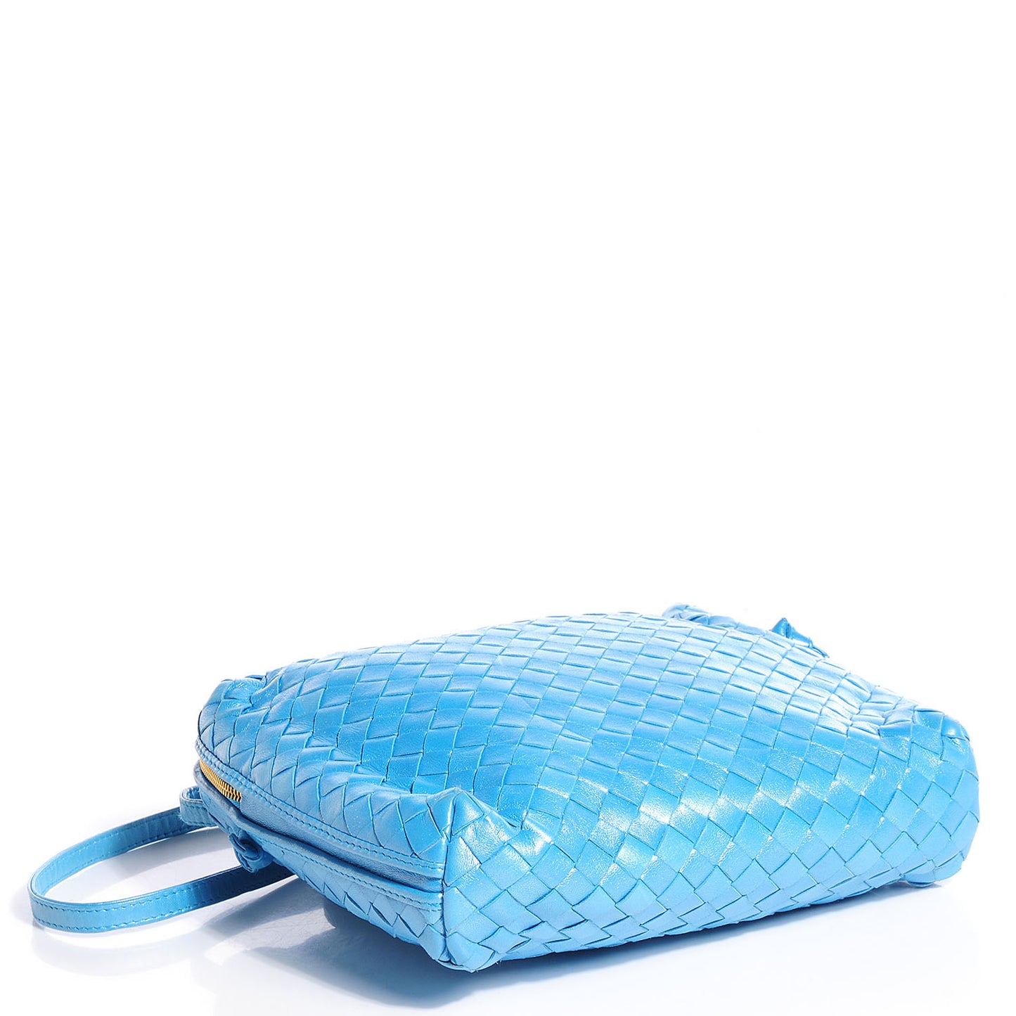 Vintage Nappa Intrecciato Crossbody Bag Light Blue