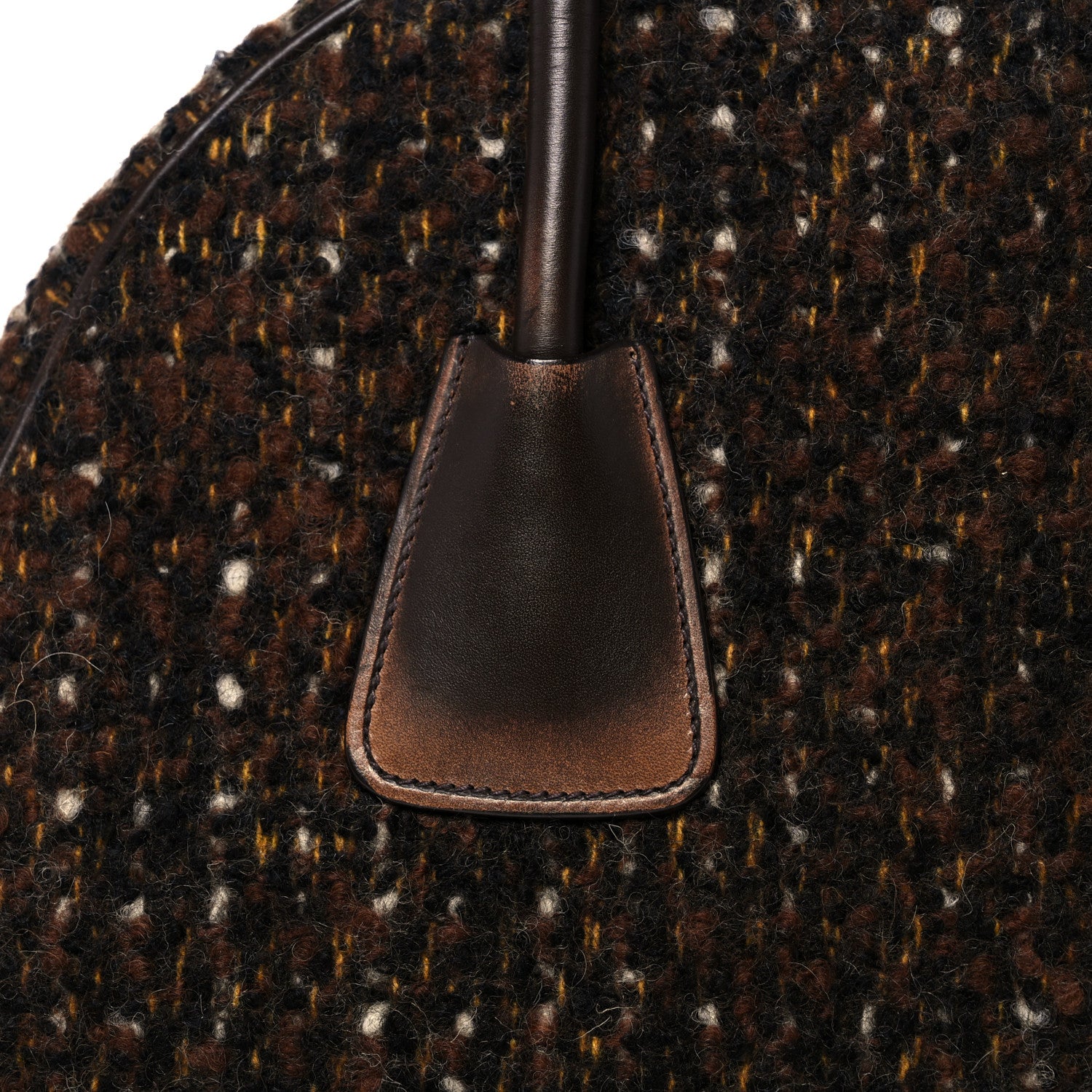 Prada Tessuto Tweed Vitello Bowling Bag Cacao Knicker 15 of 22