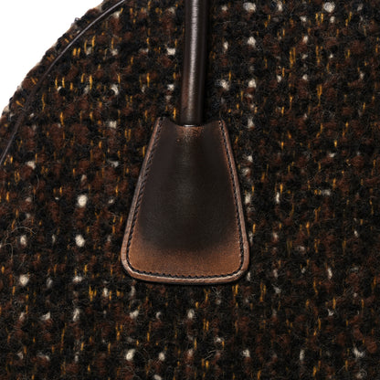 Prada Tessuto Tweed Vitello Bowling Bag Cacao Knicker 15 of 22