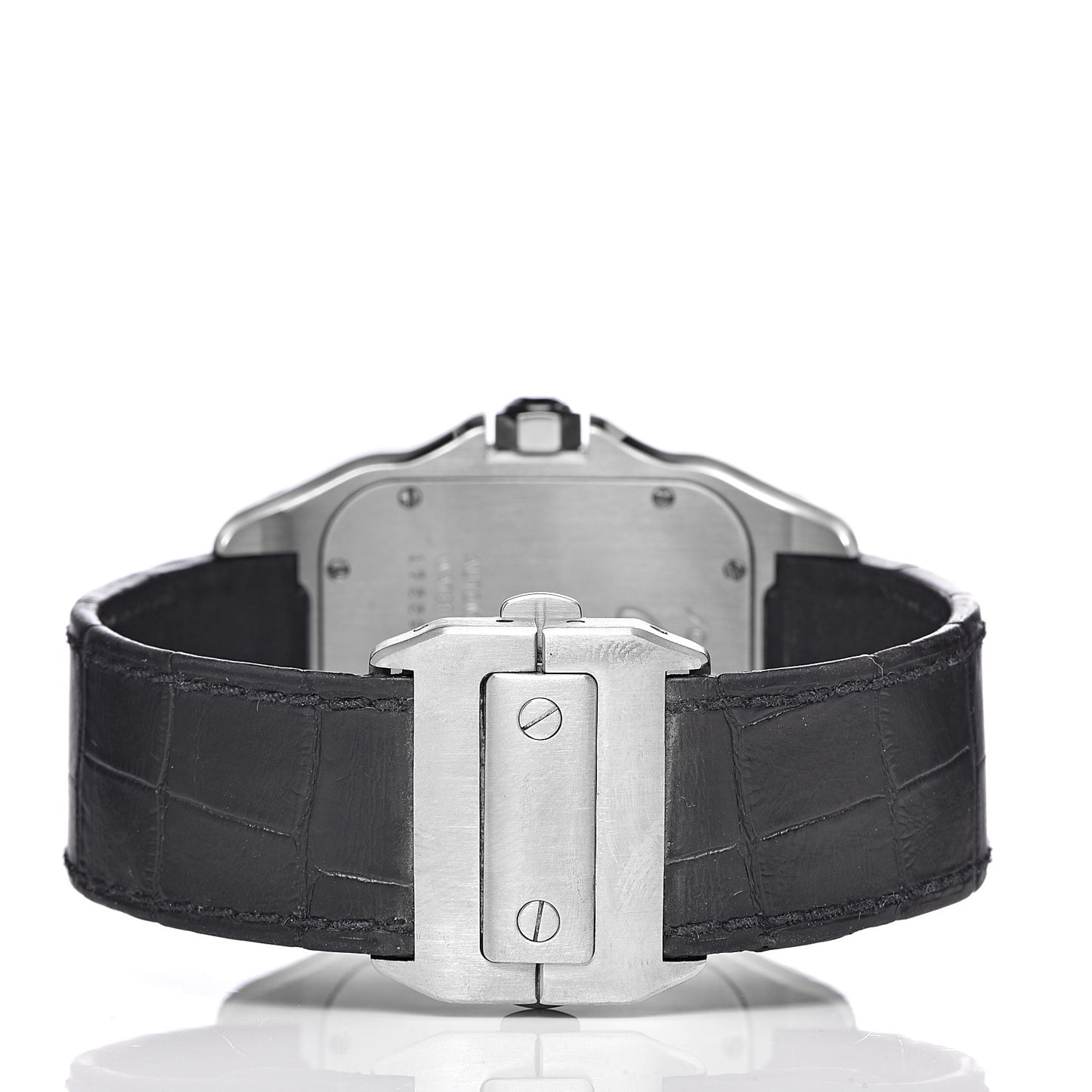 Stainless Steel Alligator 38mm Santos 100 Automatic Watch