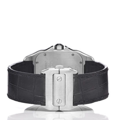 Cartier Stainless Steel Alligator 38mm Santos 100 Automatic Watch 4 of 9