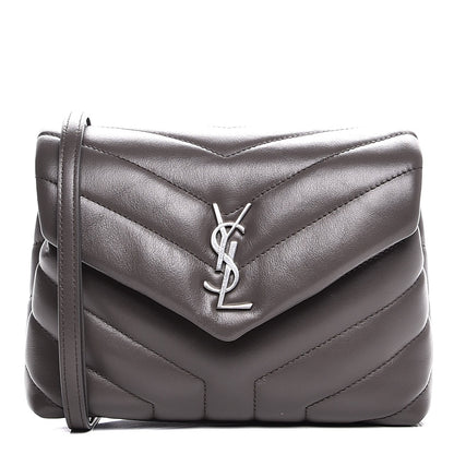 Saint Laurent Calfskin Y Quilted Monogram Toy Loulou Crossbody Bag Earth 1 of 5
