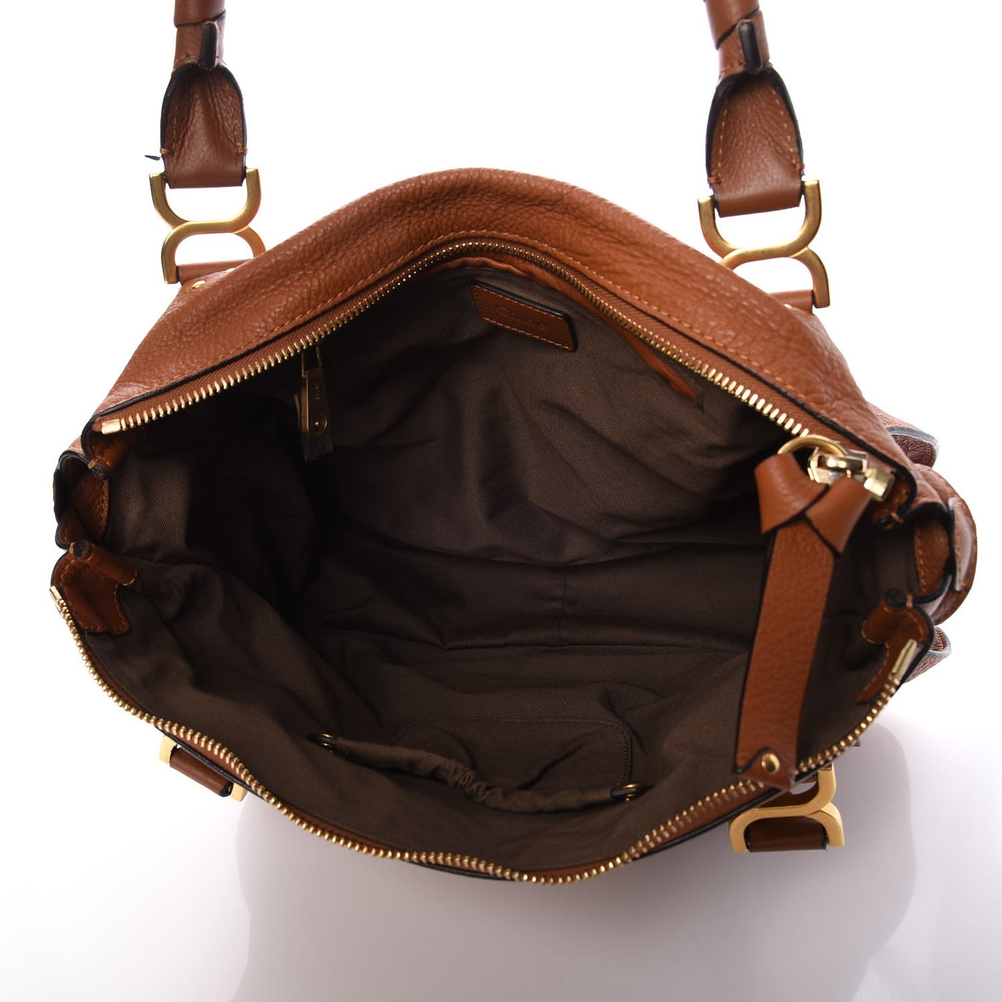 Calfskin Large Marcie Satchel Tan