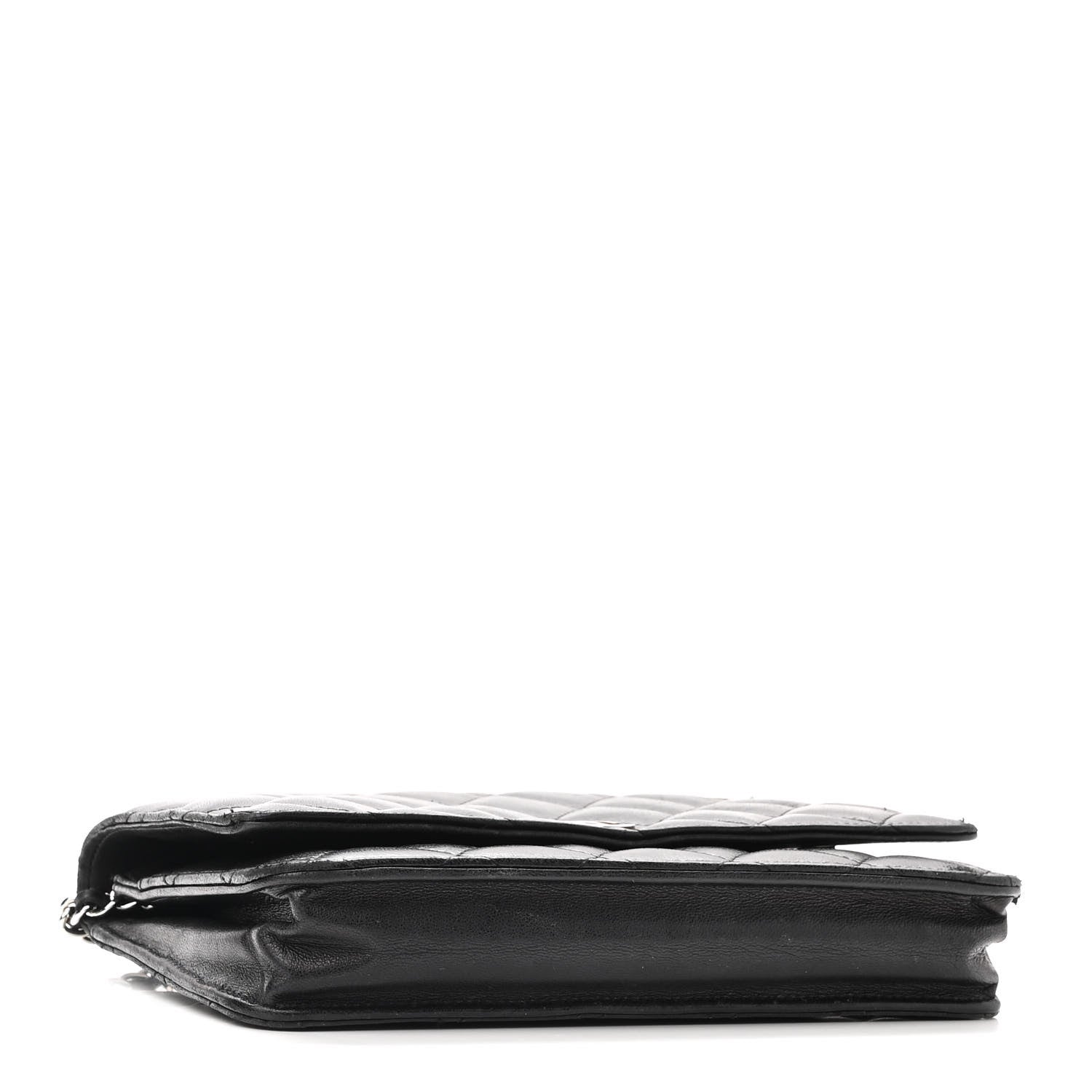 Chanel Lambskin Quilted Wallet On Chain WOC Black 4 of 14