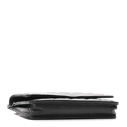 Chanel Lambskin Quilted Wallet On Chain WOC Black 4 of 14