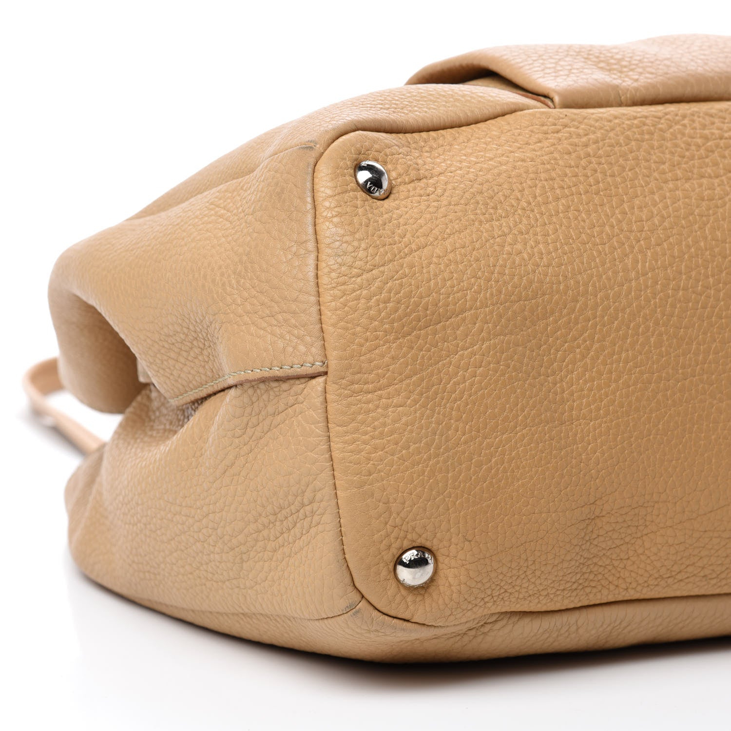 Prada Vitello Daino Pushlock Tote Sughero 6 of 14
