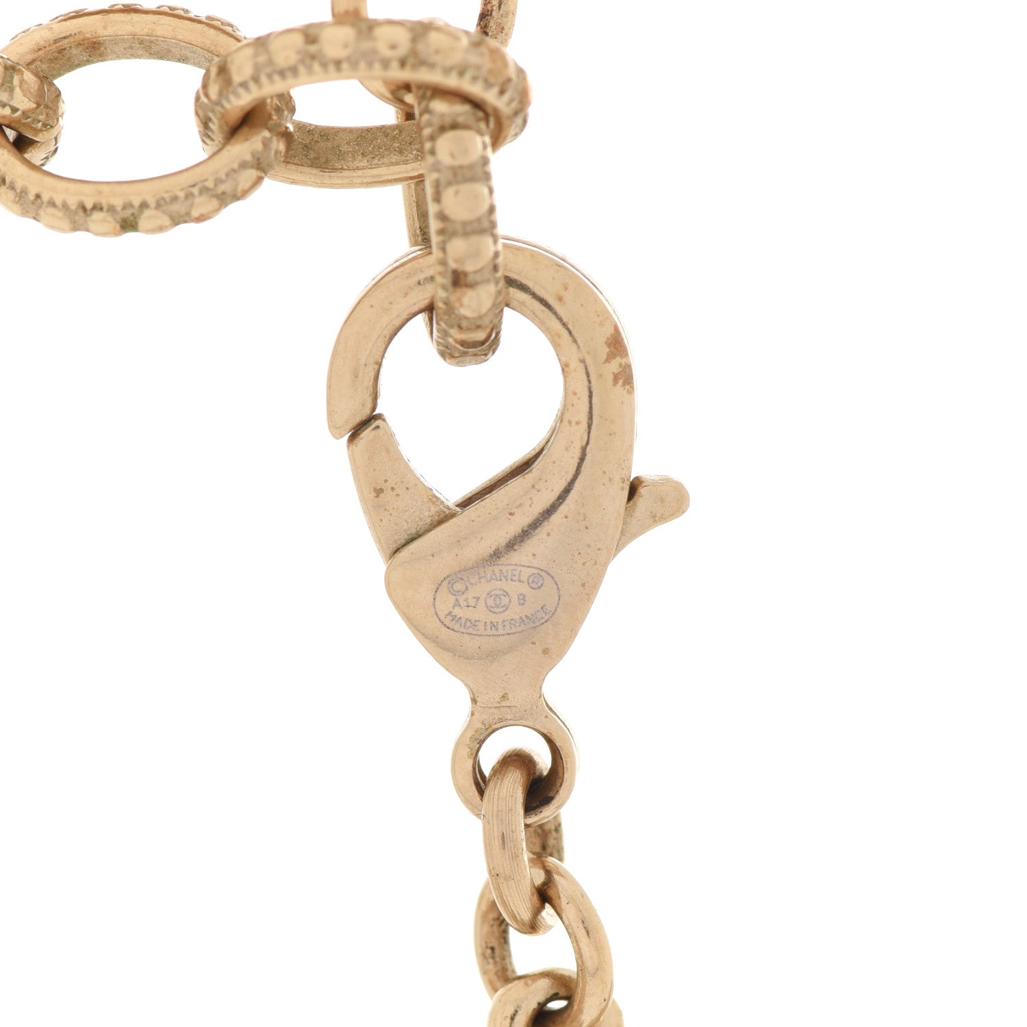 Chanel Metal Resin Pearl Star CC Multi Strand Necklace Gold 5 of 6