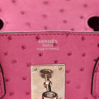 Hermes Ostrich Birkin 30 Rose Pourpre 6 of 13
