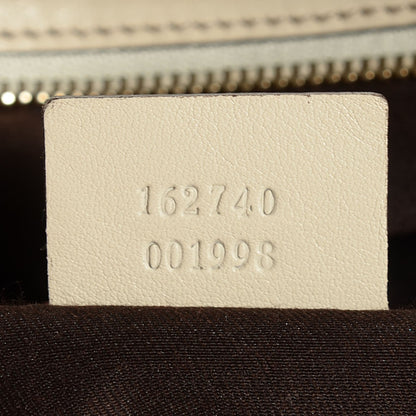 Gucci Calfskin Web Britt Medium Hobo Off White 7 of 8