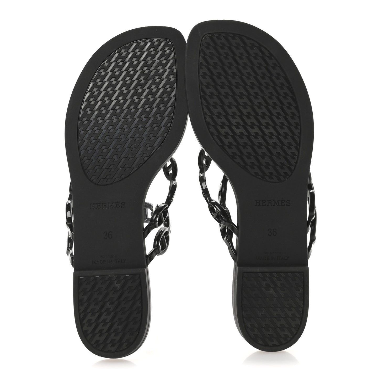 Rubber Chaine d'Ancre Island Sandals 36 Black