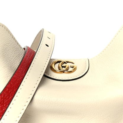 Gucci Softy Wonka Textured Dollar Calfskin Small Diana Shoulder Bag Mystic White Hibiscus Red 8 of 11