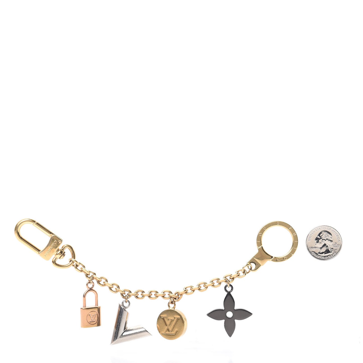 Metal Kaleido V Bag Chain Charm