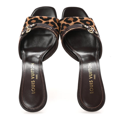 Louis Vuitton Calf Hair 6AM Mules 38 Leopard 2 of 9